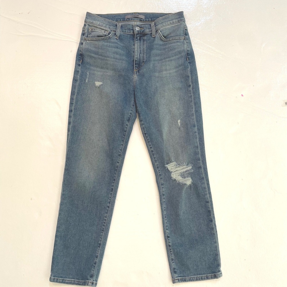 Joe's‎ Jeans The Nahrin Tomboy Slim Crop Distressed Jeans Size 27 NAH High Rise